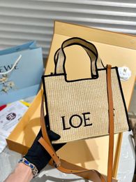 2023 Summer Women designer Beach Bags and Shopping Bag Straw Letter Designer basket bag for women fashion tote bags