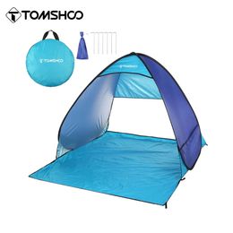 Tents and Shelters TOMSHOO Pop Up Tent 34 Person Outdoor Camping Beach Travel Lightweight Shade Sun Shelter Canopy Cabana 230621