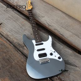 In Stock Acepro Metallic Grey Electric Guitar Tremolo Bridge 2-piece Mahogany Body Canada Maple Neck High Quality Free Shipping