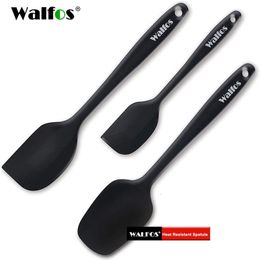 Cooking Utensils WALFOS NonStick Silicone Spatula Spoon Heat Resistant Turner Cake Cream Scraper Kitchen Set Baking Accessories 230621