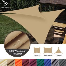 Shade 5x5x5/2x2x2M Waterproof Sun Shelter Triangle Sunshade Protection Outdoor Canopy Garden Patio Pool Shade Sail Awning Shade Cloth 230621