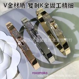 Clic H bracelet For sale V gold material rose plated 18k original buckle with diamond support With Gift Box