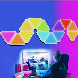 WIFI APP Bluetooth tuya Smart LED Triangle Ambient Night Light RGB Wall Light TUYA APP Dimmable Voice Control Game Room TV Backdrop Bedroom Decor