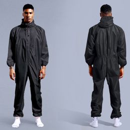 Raincoats Conjoined Raincoat Coverall Hat Work Safety Clothing Adult Biker Men's Raincoat Rain Cover Chubasquero Hombre Coat Jacket 230621