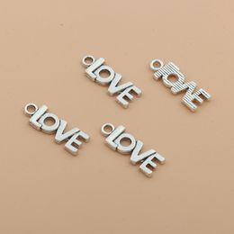 150Pcs Alloy Love Alphabet Charms Craft Supplies Pendants For Crafting, Jewellery Findings Making Accessory For DIY Necklace Bracelet A-18