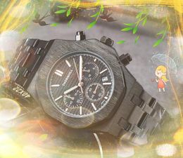 Relógios automáticos de movimento de quartzo confiáveis, cronômetro masculino, pulseira de borracha de aço inoxidável, encontro automático, relógio masculino, designer de vestidos, vidro de safira Super Watch montre de luxe