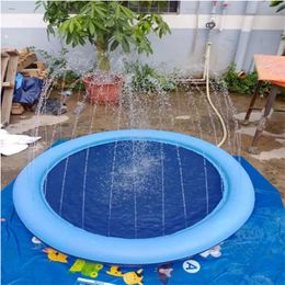 Bath Toys Inflatable Water Spray Mat Non-Slip Pet Outdoor Pet Playing Bath For Summer Pool Games Play Toy Sprinkle Mat 230621