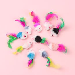 10Pcs/Set Funny Rabbit Fur False Mouse Pet Cat Toys Mini Funny Playing Toys For Cats Kitten Pet Accessories