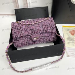 Designer Womens Shoulder Bag Woven Wool Hardware Metal Buckles Matelasse Chain Crossbody Bag Handbag Large Capacity Makeup Case Card Holder Bags 25x14x8cm