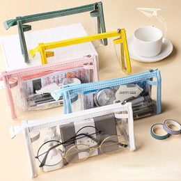 Transparent Pencil Case Student Stationery School Supplies Water Proof High Capacity Storage Bag Cute Pouch Wholesale