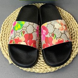 Men Women Slippers Sandals Strap Original Dust Bag Floral Print Leather Webbing Black Shoes Fashion Luxury Summer Beach Sneakers000644566998