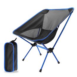 Camp Furniture Detachable Portable Folding Moon Chair Outdoor Camping Chairs Beach Fishing Chair Ultralight Travel Hiking Picnic Seat Tools 230621