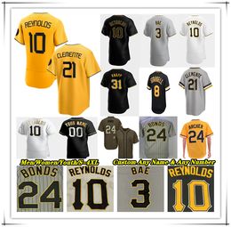 PGH City Connect Baseball Jersey Bryan Reynolds Ke'Bryan Hayes Andrew 22 McCutchen Carlos Santana Connor Joe Ji Hwan Bae Jack Suwinski Rodolfo Castro PIRATES Marcano