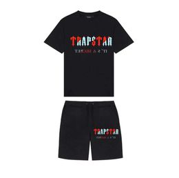 T-Shirts Brand TRAPSTAR Men's Clothing T-shirt Tracksuit Sets Harajuku Tops Tee Funny Hip Hop Color T Shirt Beach Casual Shorts Design of motion 68ess