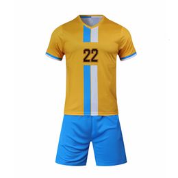 Other Sporting Goods Personalized printed name s soccer football jerseys kids team uniforms men sport running cycling football yellow kits 230621