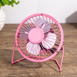 Home Usb Fan Universal wholesale Mini Office Car Portable Mini Fan Aluminium Small Desk USB 4 Blades Cooler Cooling Fan 4 Inch With Plug