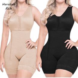Waist Tummy Shaper Post Surgery Shapewear High Compression Short Girdle with Brooches Bust for Daily and Post Slimming Fajas Colombianas 230621