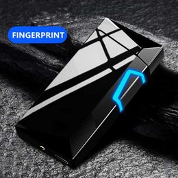 Power Display Arc Flame New Year Design Lighter USB Pulse Cigar Plasma Lighters Men Gifts For Boyfriend EDR3