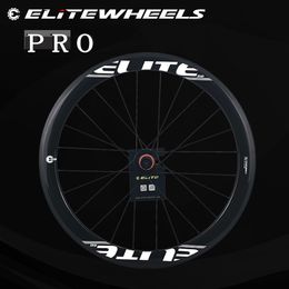 Bike Wheels ELITEWHEELS PRO 700c Road Carbon R10 Ceramic Bearing Or Normal Hub 20 24H Tubular Clincher Tubeless For Cycling Wheelset 230621
