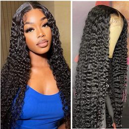 Loose Deep Wave HD Transparent 13x6 Lace Front Human Hair Wig 30 32 34Inch Water Curly Brazilian Remy 13x4 Frontal Wig For Women