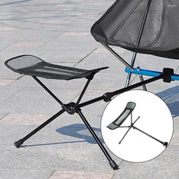 Camp Furniture Reclining Chair Footrest Sturdy Construction Ultralight Aluminium Alloy Folding Fishing Camping Foot Rest Retractable Stool