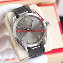 5 Colours high quality luxury mens 007 watches 41mm SM150 grey dial mechanical automatic movement transparent back rubber strap sapphire men's elegant wristwatches