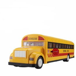 RC Car School Bus 2.4G Remote Control Buses Opening Door One Key Starting Transporter Vehicle Toys with color box Sound Light