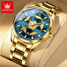 Olevs Football Design Single Calendar Quartz Watch Men's Watch 39 mm