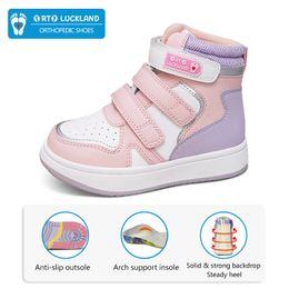 Sneakers Ortoluckland Kids Sneakers Girls Tennis Sporty Orthopedic Boots For Children Toddlers Tiptoeing Flatfeet Casual Shoes Size24 36 230621