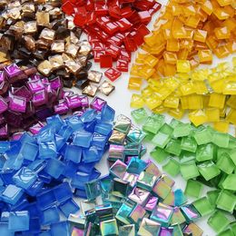 Craft Tools DIY Handmade Colorful Crystal Mosaic Tiles 1cm/0.39in Square Mosaic Craft Materials for Kids Mosaic Making Stones Wholesale 230621