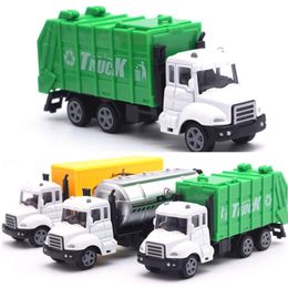 Diecast Model car Kids Mini Toy Gift 3Pcs 150 Simulation Transport Fire Engineer Truck Car Vehicle Model Pull Back Model Educational Children Gif 230621