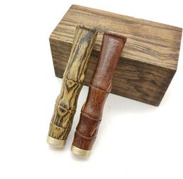 Smoking Pipes Carved bamboo joint solid wood filter cigarette holder rod filter type purple light sandalwood yellow pear