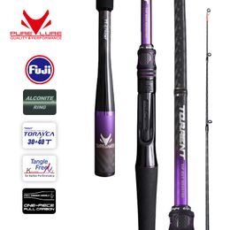 Canne da spinning PURELURE TORRENT All Fuji General Lure Rod High Carbon Long Casting Fishing Alconite Ring Reel Seat 230621