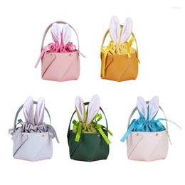 Gift Wrap 69HF Easter Basket Tote Bag Egg Hunt Kid Toy Handbag