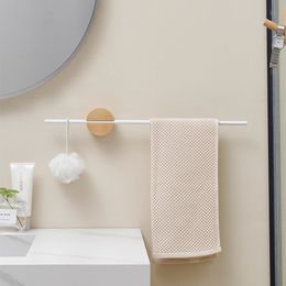 Towel Racks 40/50cm Walnut Towel Bar Towel Hanger Bath Towel Holder Aluminium Alloy Bathroom Hanging Towel Rack Single Rod Toilet Stand 230621