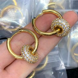 New designed TRIOMPHE Arch GOLD Round PEADANT EARRINGS IN BRASS WOMEN EAR STUDS Designer Jewellery CE LINE901191