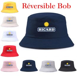 Caps Hats Summer Reversible RICARD Bucket Hats Unisexe Man Women Cotton Fisherman Cap Girl Boy Daily Vacation Chapeau Bob Casquette Gorras 230621