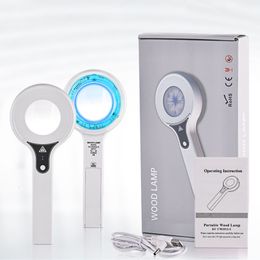 Face Care Devices Portable Blue LED Cold Light Skin Analyzer With 8 Times Magnification Effect Skin Analysis Detection Personal Care 230621