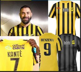 Customised 23-24 Al Ittihad Soccer Jerseys BENZEMA 9 Kante 7 Hamdallah Romarinho Camara Home Away Jerseys Costa Coronado Hegazy training jersey Football Shirts