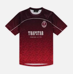 Men's T-Shirts Trapstar Mesh Football Jersey Blue black red Men Sportswear T-shirt Design of motion 698ess