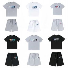 Trapstar mens shorts and t shirt set Trapstar tracksuit designer couples Towel Embroidery letter men's sets Womens Round Neck Trapstar t shirt Hu