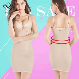 Ladies sexy v neck dresses solid color High Waist Butt Lifter Seamless Skirt Tummy Control Shaper body shapewear waist trainer for women