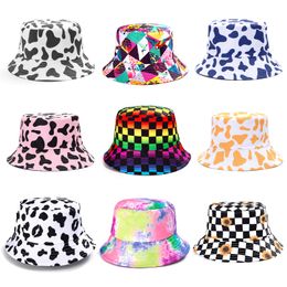 Caps Hats Cow Bucket Hats Men Women hip hop Reversible Bob Summer sad boys girls Cartoons print Fisherman hat Travel beach cap Panama 230621