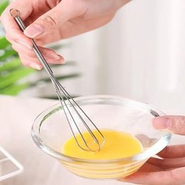 1pc Stainless Steel Mini, Whisk, Small Whisk, Egg Beater, Manual Mixer, Kitchen Tools, Kitchen Gadgets