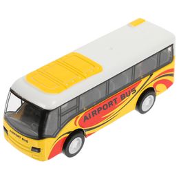 Diecast Model car Pull Back Bus Model Car Movable Realistic Educational Toy Children Lifelike Classic Kids Playset 230621