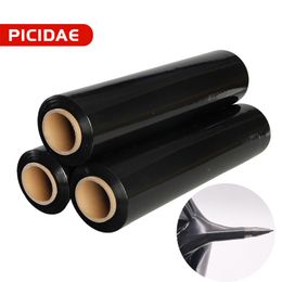 Other Kitchen Dining Bar PE Black Stretch Film Industrial Packaging Cling Film Packaging Stretch Film Material Strong Tensile Protection Privacy 230621