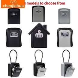 Storage Boxes Bins Wall Mount Key Storage Secret Box Organiser 4 Digit Combination Password Security Code Lock No Key Home Key Safe Box 230621