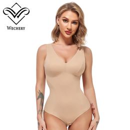 Women Corset Bodysuit With Padded Bra V Neck Open Crotch Thong Full Body Shaper Bodysuit Adjustable Shoulder Straps Shaper Bodysuit