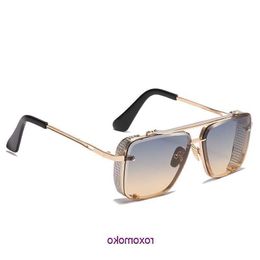 Top Original wholesale Dita sunglasses online store Gradient metal mesh edge for men and women UV resistant square YNJ