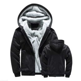 Men's Pants Winter jacket men's warm coat thick fleece men's jacket with zipper hooded jackets everyday hooded sweatshirt outerwear